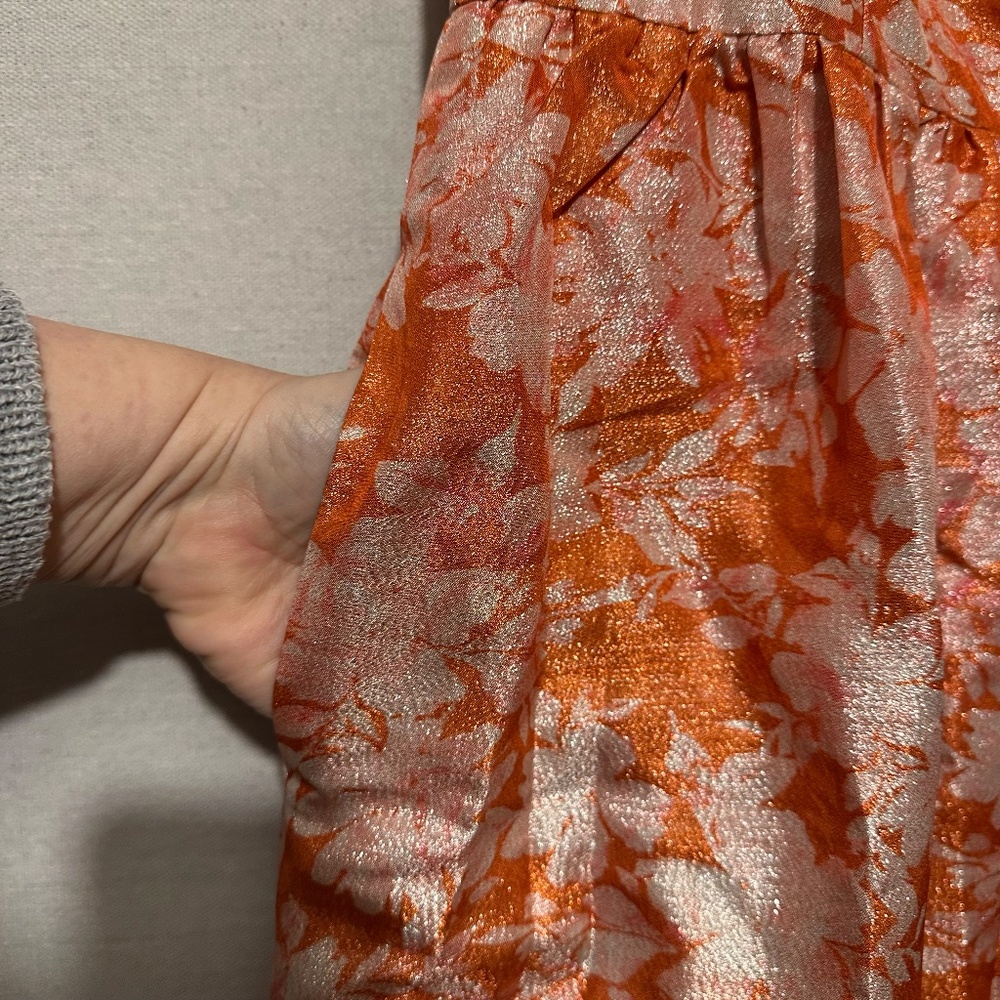 NWT Hutch Beanie Floral Metallic Jacquard Maxi Dress - size 6 - Picture 5 of 7
